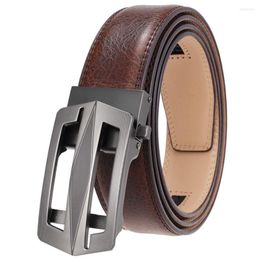 Belts Leather For Men Men's Belt Automatic Buckle 35mm Ratchet Casual Length:110-125cm