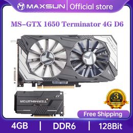 MAXSUN Full New GTX 1650 Terminator 4GB Graphic Card Nvidia GDDR6 GPU Video Gaming 12nm Video Cards For PC Computer