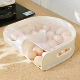 Storage Bottles Lightweight Creative Refrigerator Rolling Egg Rack Stackable Container Stable Kitchen Accessories