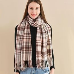 Scarves Plaid Scarf Autumn And Winter Thickened Warm Outside The Shawl Dual Purpose Men Women Neck