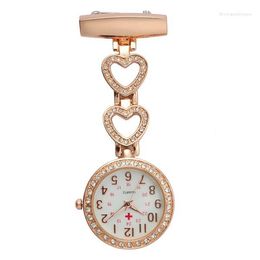Pocket Watches Gold And Silver Two Round Glass Quartz Movement Long Short Pointer Love Star Watch