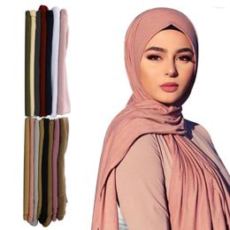 Scarves Women Plain Bubble Chiffon Scarf Hijab Wrap Printed Solid Colour Shawls Headband Hijabs 10 Colours