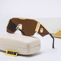Mens Goggle Rimless Polaroid Designs One-piece Lens Glasses Frame Senior Eyewea Designer Sunglasses Women