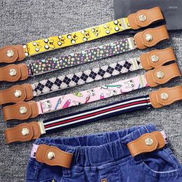 Belts Adjustable For Kid Toddlers Boys Girls Jeans Pants Fashion Child Buckle-Free Elastic Belt No Hassle Stretch