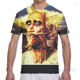 Men's T Shirts DON QUIXOTE Vintage Abstract Dali Tilting At Windmills Print Men T-Shirt Women All Over Girl Shirt Boy Tops Tees