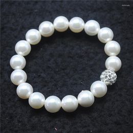 Link Bracelets 1PC Nature Mother OF Pearl Shell Women 10MM Round Shape 3 Colors Available Selling Good Choice