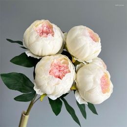 Decorative Flowers 7 Heads Peony Artificial Silk Bouquet For Christmas Wedding Party Table Decoration Yard Garden Living Room Home Decor