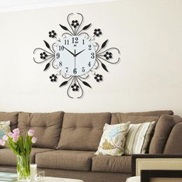 Wall Clocks Metal Creative Nordic Design Large Classic Bathroom Silent Black Reloj Mural Live Desk Decor HY50WC