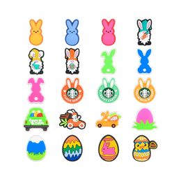 2023 New Custom Soft Rubber PVC designer Easter croc charms Accessories for Easter Day Croc Shoe charms