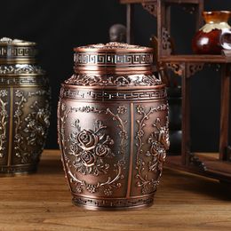 Chinese Style Products Pet Memorial Keepsake Urns Container For Ashes Coffin Box Human Metal Cremation Small Animal Urn Funeral 230130