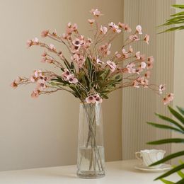 Decorative Flowers 4Pcs Artificial Plum Blossom Silk Luxury Home Decoration Garden Wedding Party Event Flower Arrangement Pography Props