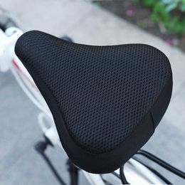 s 3D Soft Cover Sile Seat Cushion Cycling Breathable Saddle Comfortable Bicycle Bike 0130