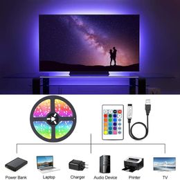 Strips Strip 1M-30M Bluetooth USB Infrared Remote Control Flexible Light With Diode DC5V TV Backlight Suitable For HomeLED StripsLED LED