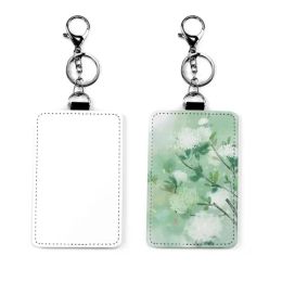 Sublimation Diy Keychain Wallet Holder Party Favour Sundries PU Leather ID Badge Card Holders Blocking Pocket for Offices School ID Driver Licence