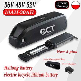 Genuine Hailong Bicycle Battery 48v 36V 18AH Electric Bike Battery Pack 18650 Samsung Cells For 350W-1000W Motor