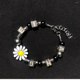 Charm Bracelets Kpop G Dragon Daisy Bracelet Stainless Steel Jewellery Fans Collection