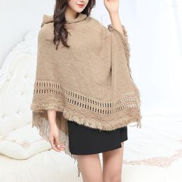 Scarves Women Cape Coat Elegant Oversized Ladies Shawl Pullover Cloak One Size