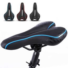 Saddles Soft Saddle Cover High Elastic Sponge Road Bicycles Thickened Gels Cushion Breathable Cycling Bike Seat Accessories 0130