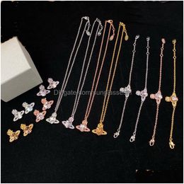 Sets Wedding Jewellery Sets Designer Ladies Necklaces Bangle Ear Studs Necklace Bracelets Earring With Blue Pink White Crystal Planet Pen