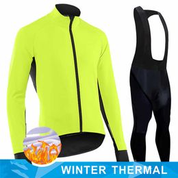 s 2023 New Men Winter Cycling Clothing Long Sleeve Thermal Fleece Bicycle MTB Warm Bike Jersey Set Ropa Ciclismo Hombre Z230130