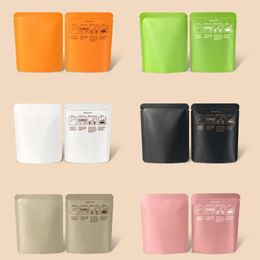 Storage Bags 100pcs Custom Printing Three Side Sealed Small Packaging Sachet Samples Coffee Tea Snack Pouch