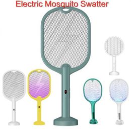 Pest Control 3500V Electric Flies Swatter Killer USB Rechargeable LED Lamp Summer Mosquito Trap Racket With UV Light Anti Insect Bug Zapper 0129