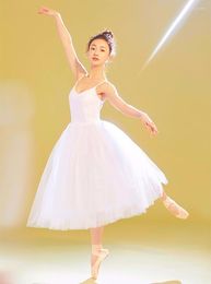 Stage Wear White Ballet Tutu Dress Adult Professional Practise Dance Costumes