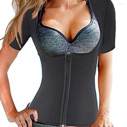 Women's Shapers Women's Neoprene Sauna Vest With Sleeves Gym Sweat Suit Weight Loss For Body Shaper Corsets Sport Running Sweating