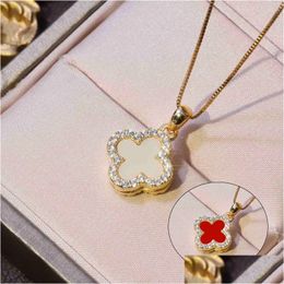 Pendant Necklaces 2022 Fashion Classic Fourclovers Motherofpearl Engagement Laces A56 Drop Delivery Jewelry Pendants Dhqcs