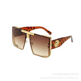 Sunglasses New Fanjia's same generous frame men's brown sunglasses women's high-grade Personalised sunglasses T220129