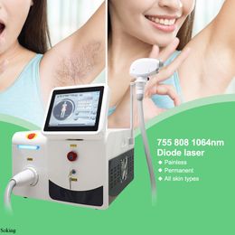 Laser Hair Removal Machine And Skin Rejuvenation Equipment Diode Lasers 755 808 1064 Nm Hair Remove Three Wavelength Device Triple Wave Lengths Quick Safe