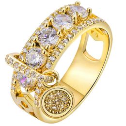 Wedding Rings MISANANRYNE Luxury White Zircon Engagement Ring Vintage Rose Gold Filled For Women Fashion Jewellery