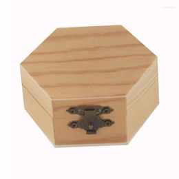 Storage Boxes 10PC Creative Personalised Jewellery Box Holder Travel Case Portable Hexagon Shape