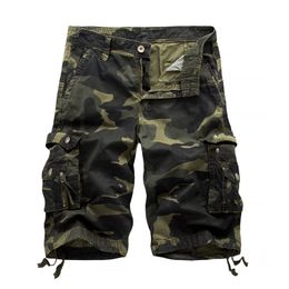 Men's Shorts 2023 Summer Mens Casual Trouers Beach Camouflage Cargo Male Loose Work Man Military Short Pants OverSize 2940 230130