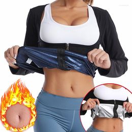 Women's Shapers Jodimitty Women Sweat Tank Tops Coating Sauna Short Sleeve Body Shaper Slimming Long Shirt Waist Trainer Corset Shapewear