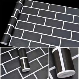 Wallpapers Brick Pattern Self-adhesive Wallpaper Store Waterproof Wall Stickers Restaurant Bar Background Decoration Renovation