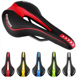 s MTB Mountain Road Seat Comfortable Gel Bicycle Shockproof Cycling Cushion Exercise Bike Saddle for Men Women 0130