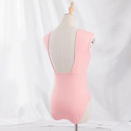 Stage Wear Sexy Women Backless Dance Leotards Lace Sleeveless Ballet Leotard Adult Girls Gymnastics Bodysuit Swimwear