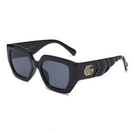 Sunglasses New fashionable men's brown sunglasses high sense small frame sunscreen Personalised sunglasses T2201291