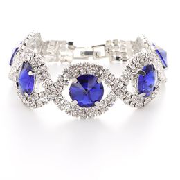 Bangle Lemon Value Luxury Fashion Silver Color Crystal Infinity Bracelet Trendy Rhinestone Cuff Women Wedding Jewelry ZL101