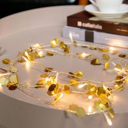 Strings 2M Gold Card LED Light String Wedding Fairy Lights Christmas Girl Indoor Party Garland Lighting Luminary