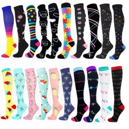 Men's Socks Compression For Women Men Outdoor Running Cycling Pressure Stockings Athletic Edema Diabetic Flight Shin Splints