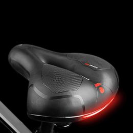 Saddles Breathable Bike Saddle Big Butt Leather Surface Seat Mountain Shock Absorbing Hollow Cushion Bicycle Accessories 0130