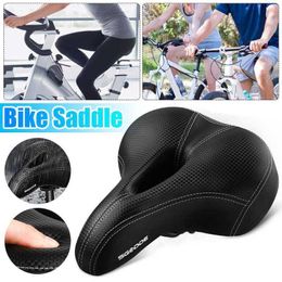 Saddles SGODDE Bike Saddle Waterproof Breathable Pad Shock Absorbing Seat for MTB Road Bicycle Cushions with Rain-proof Cover 0130