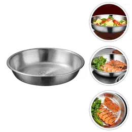 Bowls Bowl Steel Stainless Serving Mixing Metal Heavy Plates Duty Plate Camping Dinner Salad Dish Forfeeding Fruit Dishes Soup