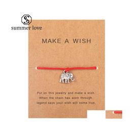 Link Chain Make A Wish Bracelet With Gift Card Mtitype Charm Bracelets Bangles For Women Men Friendship Statement Jewellery Greeting Dhdhr