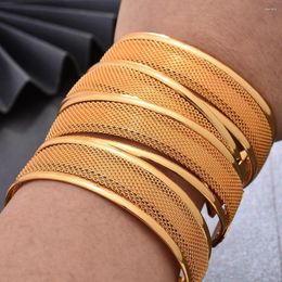 Bangle Top Quality Dubai Gold Color Bangles For Women Vintage Bride Wedding Bracelet Africa Arab Jewelry