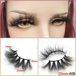 False Eyelashes Dramatic Long Wispies Fluffy Handmade Eyelash 25MM Lashes 3D Mink Hair Full Strips Extension Makeup
