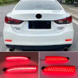 1 Pair Car LED Rear Bumper Lights Tail Light Reflector For Mazda 3 5 6 Axela Atenza sedan 2004-2019 Rear Bumper Brake Lamp