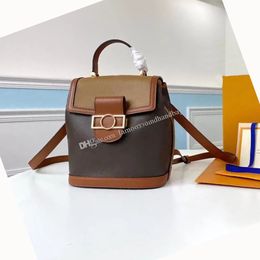 quality PM Shoulder Bag Fashion Totes Designer Handbag Women Genuine Leather Backpack Luxuries School bags